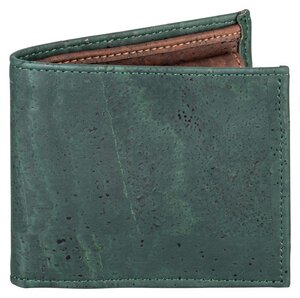 Geldbeutel aus Kork, dunkelgrün, minimalistisches Portemonnaie - Kork-Deko
