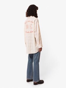 Nudie Jeans - Monica Embroidered Shirt Offwhite - Nudie Jeans
