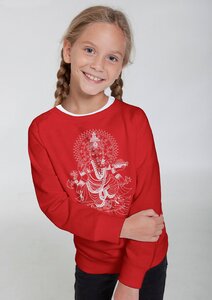 Bio-Kindersweatshirt "Ganesha" - Peaces.bio - handbedruckte Biomode