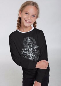 Bio-Kindersweatshirt "Ganesha" - Peaces.bio - handbedruckte Biomode