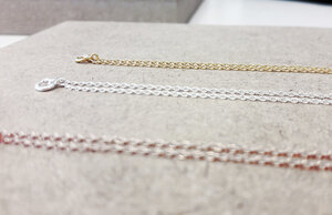 Zarte Halskette aus 925er Sterling Silber - Gold dubliert - LUXAA