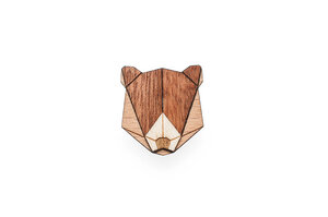 Brosche aus Holz "Bear Brooch" | Mode Schmuck - BeWooden