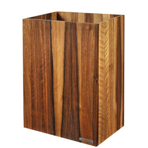 Papierkorb CLASSIC Nussbaum-Holz Natur geölt 20 x 30 x 35 cm  - NATUREHOME