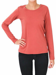  Damen Langarmshirt 5 Farben Bio-Baumwolle Oberteil T-Shirt  - Albero