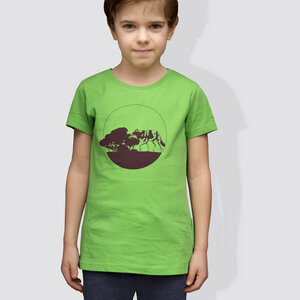 Kinder T-Shirt, "Kojote", Green - little kiwi