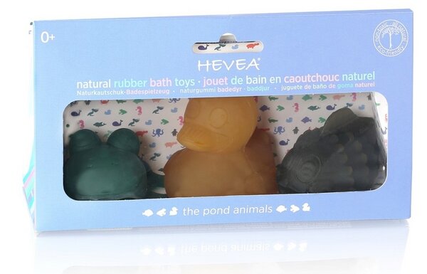 Hevea - Hevea Pond farbig Geschenkset - Badespielzeug Fisch, Frosch und ...