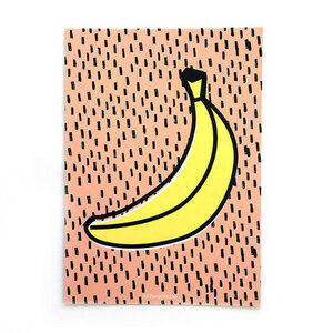 A4 Poster Banane mit Aufhängung - all the things we like