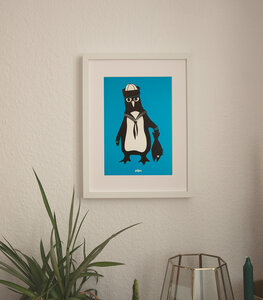 Pinguin Martin - Poster A4  - päfjes