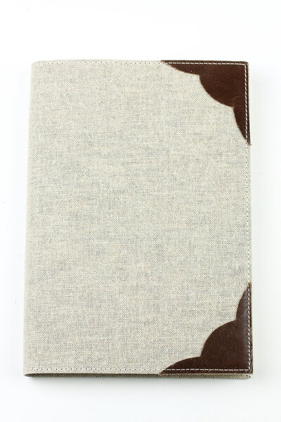 Conférencier A5 En Cuir Bordeaux Avec Bloc Note - Made In France