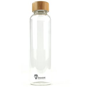 Glasflasche 550 ml mit Bambusdeckel - Made Sustained