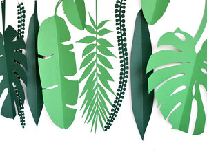 Dschungel Tropen Blätter für die Wand - renna deluxe