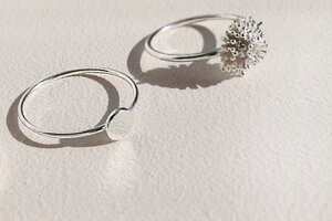 Feiner Ring mit Scheibe aus 925er Sterling Silber - LUXAA