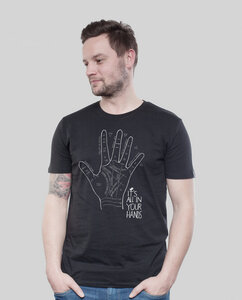 Shirt Men Black "Hands" - SILBERFISCHER