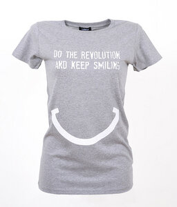 DO THE REVOLUTION AND KEEP SMILING - Frauen T-Shirt - Lena Schokolade