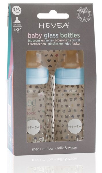 Hevea - Neu: HEVEA BABYFLÄSCHCHEN AUS GLAS (120 ML) - 2ER SET - 2 ...
