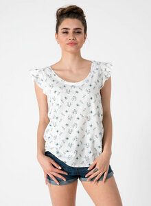 T-shirt aus Bio Baumwolle mit Allover Blumenprint - ORGANICATION