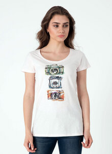 Camera print T-shirt aus 100% Bio-Baumwolle - ORGANICATION