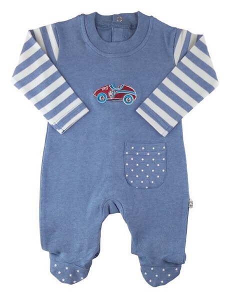 Jungen Schlafoverall Blau Ökologisch Ebi & Ebi
