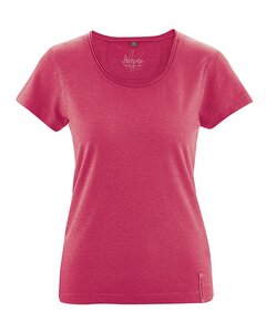 Damen T-Shirt mit Rollsaum Hanf/Bio-Baumwolle - HempAge