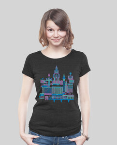 Low Cut Shirt Women Dark Heather Black B-Town - SILBERFISCHER