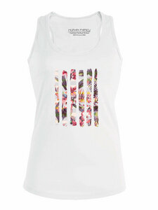Racerback Tanktop - Shine "Floral Stripes" in weiss - Human Family