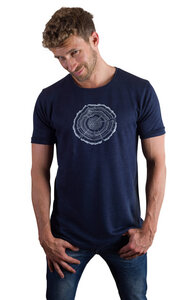 Hanf Shirt für Herren "Treeslice" in Denim Blue - Life-Tree