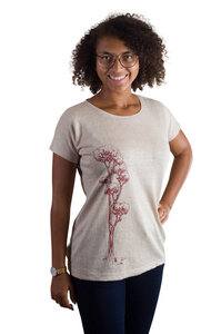 Hanf Shirt für Damen "Rising" in Natur - Life-Tree