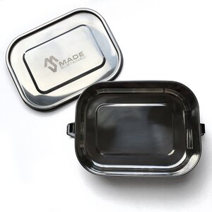 Auslaufsichere Edelstahl-Lunchbox 20cm x 16cm x 6 cm - Made Sustained