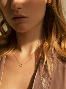 Hammered Gold Circle Necklace  - Wild Fawn Jewellery