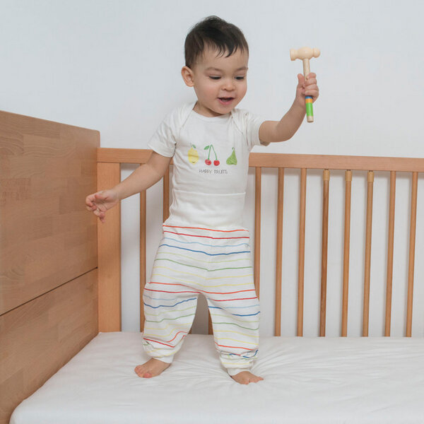 Living Crafts Baby Hose mit Umschlagbündchen Bio-Baumwolle 
