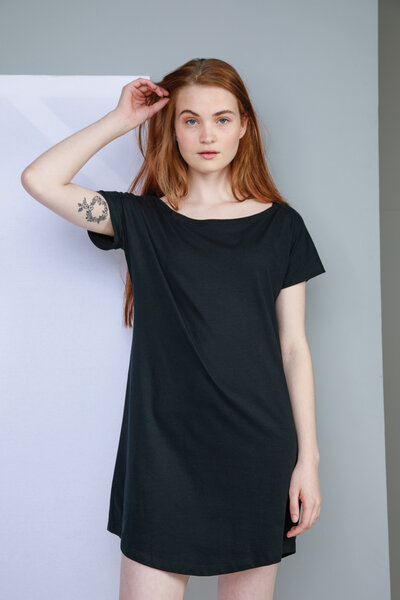 BOFETA Lässiges Damen-T-Shirt-Kleid mit Rundhalsausschnitt