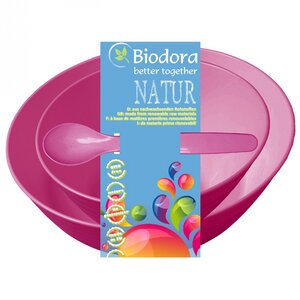 Kindergeschirr 3-tlg Biokunststoff - Biodora