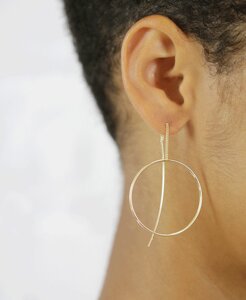 Vergoldete Ohrringe “Miro” 36 mm - pikfine
